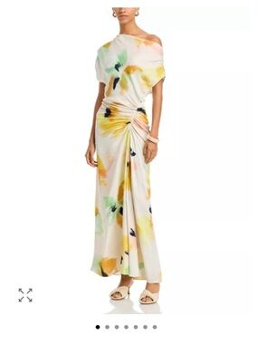 A.L.C Penny Dress Off-Shoulder Floral Twist Maxi Dress - size 2, NWT